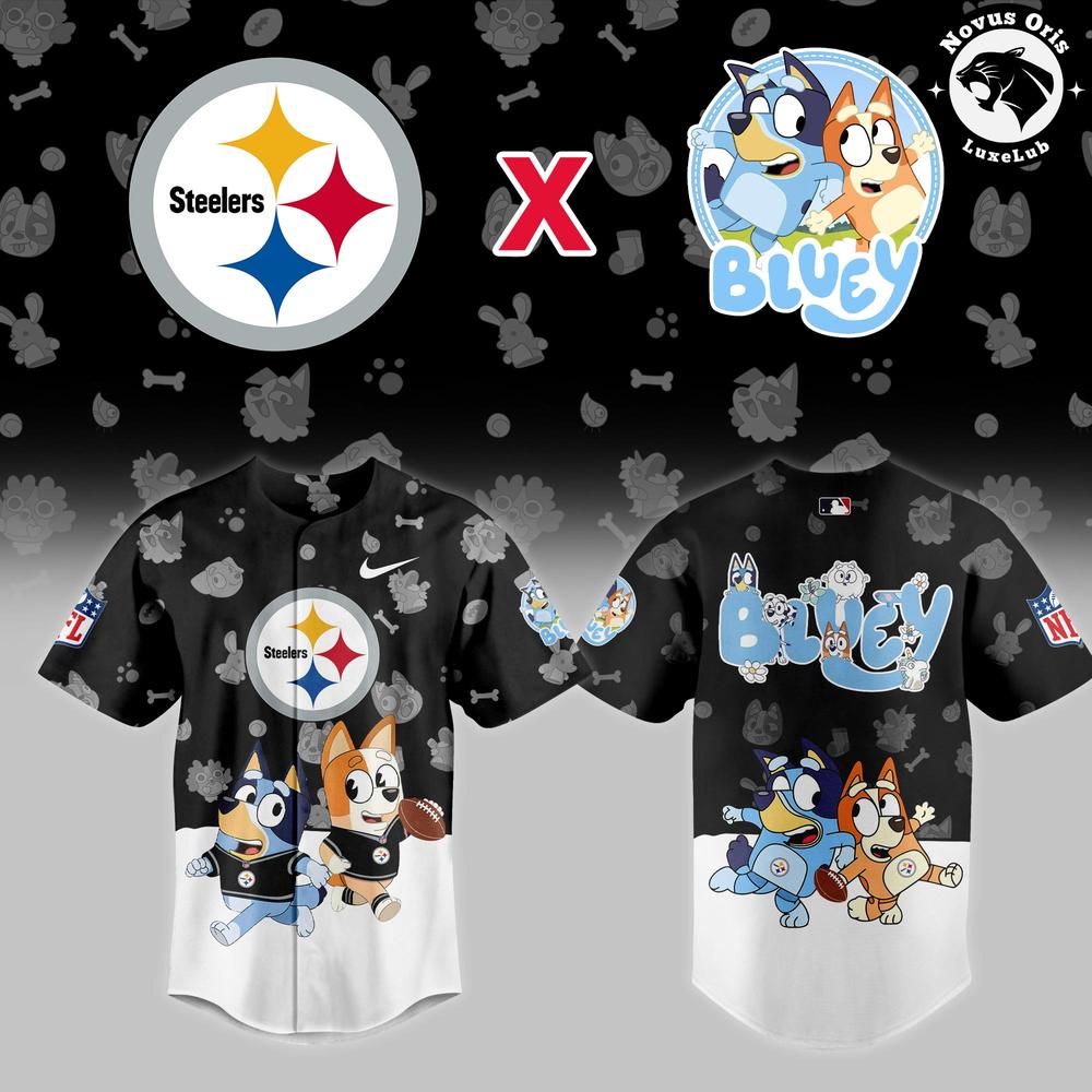 Pittsburgh Steelers x Bluey Night NFL Custom Edition Jersey