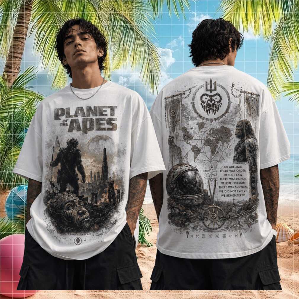 Planet of the Apes Vintage Sci Fi Movie Retro Distressed Aesthetic Gift Shirt - Limotees LLC