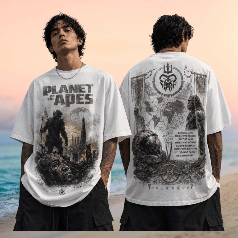 Planet of the Apes Vintage Sci Fi Movie Retro Distressed Aesthetic Gift Shirt - Limotees LLC