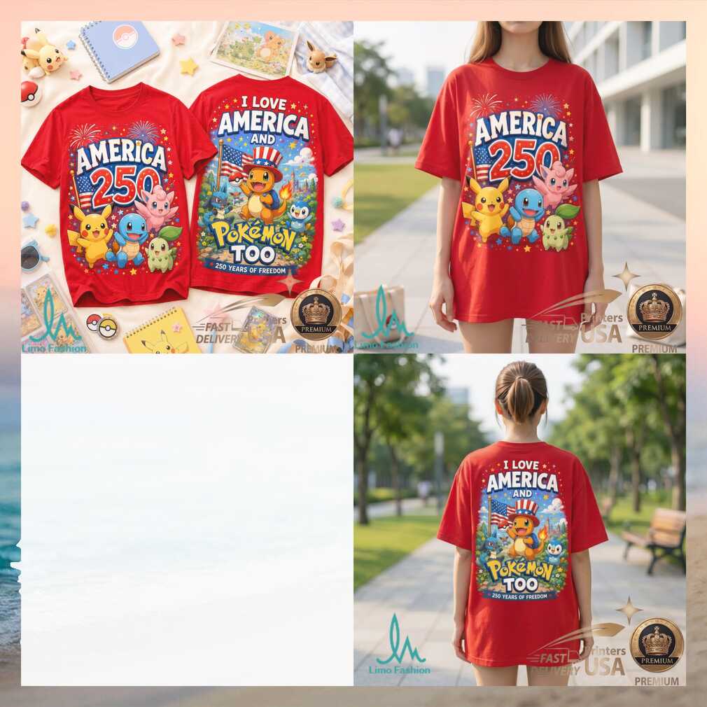 Pokemon America 250 Pikachu Patriotic USA Celebration Shirt - Limotees LLC