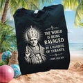 Pope Leo XIV Anti Tyranny Vintage Quote Catholic Graphic T Shirt - Limotees LLC