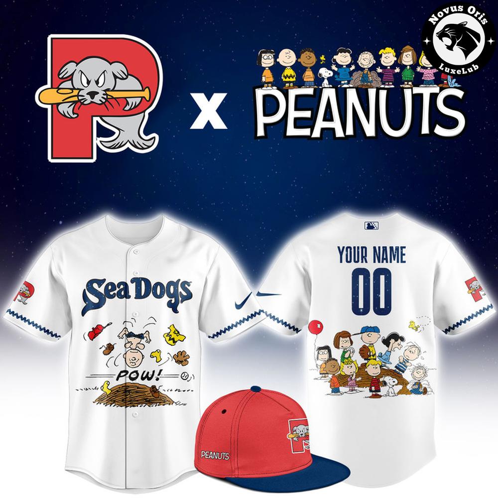 Portland Sea Dogs x Peanuts Night Limited Edition Baseball Jersey