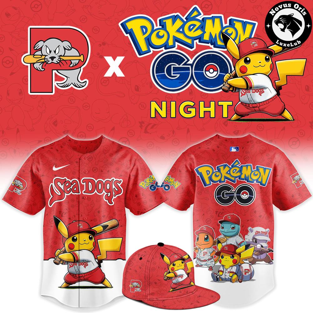 Portland Sea Dogs x Pokemon GO Night 2026 Limited Baseball Jersey