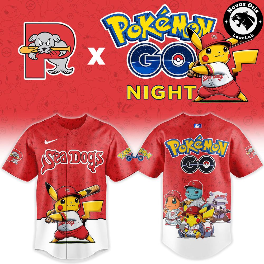 Portland Sea Dogs x Pokemon GO Night 2026 Limited Baseball Jersey