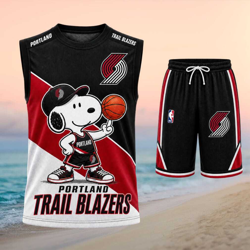 Portland Trail Blazers Snoopy Basketball Shirt