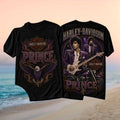 Prince 1984 Paisley Park Tour Harley Vintage Men Fans Retro Purple Shirt