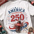 Coca Cola America 250 Years 1776 2026 Classic Soda Patriotic Shirt - Limotees LLC