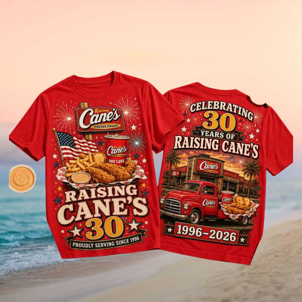 Raising Cane's 30th Anniversary Vintage Celebrating 1996 2026 Unisex Red Shirt