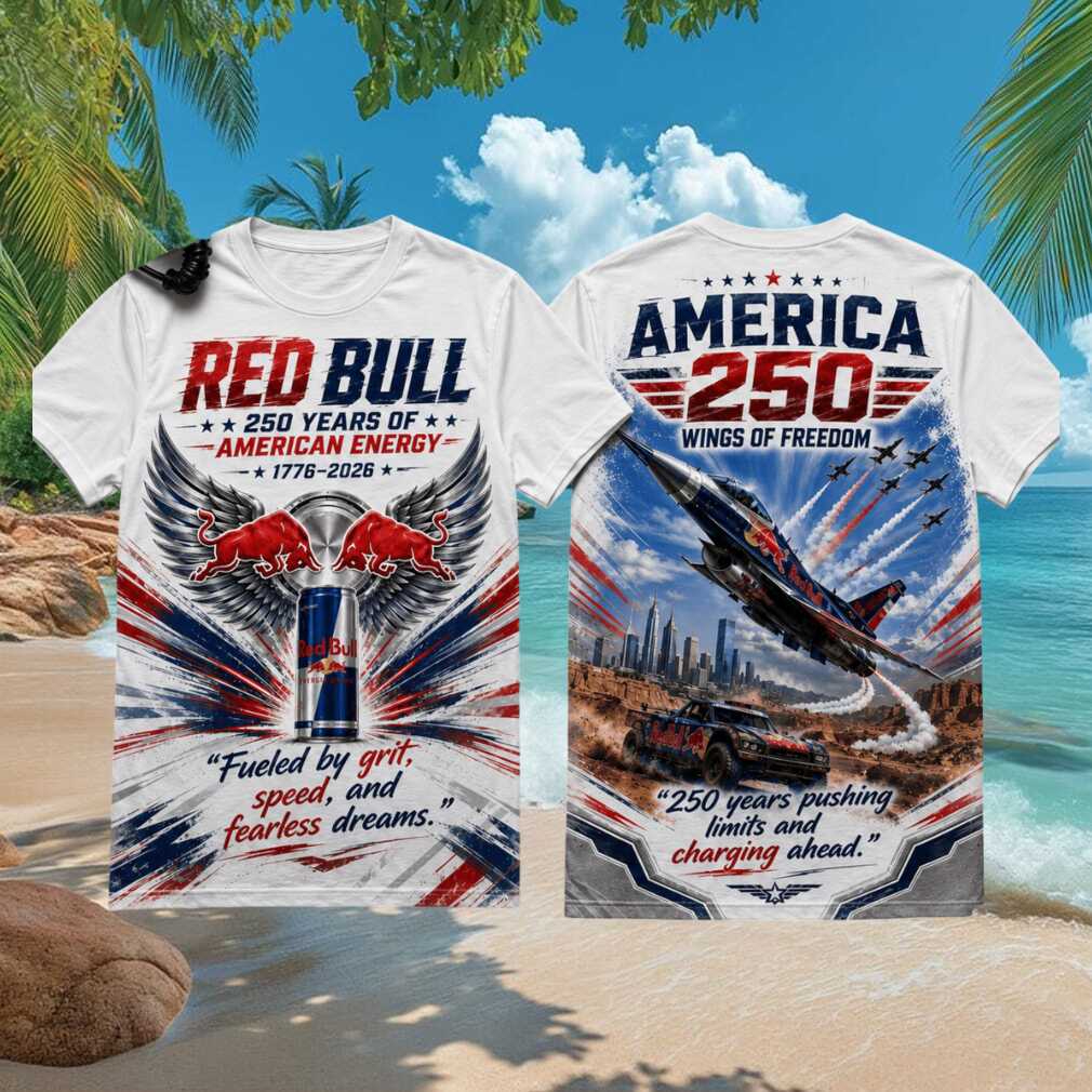 Red Bull America 250 Wings of Freedom Energy Drink Patriotic Fan Shirt - Limotees LLC