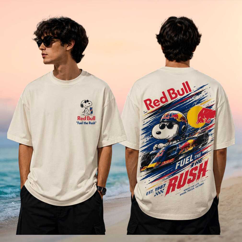 Red Bull Fuel The Rush Racing Snoopy Vintage Retro Fan Men Women Shirt - Limotees LLC