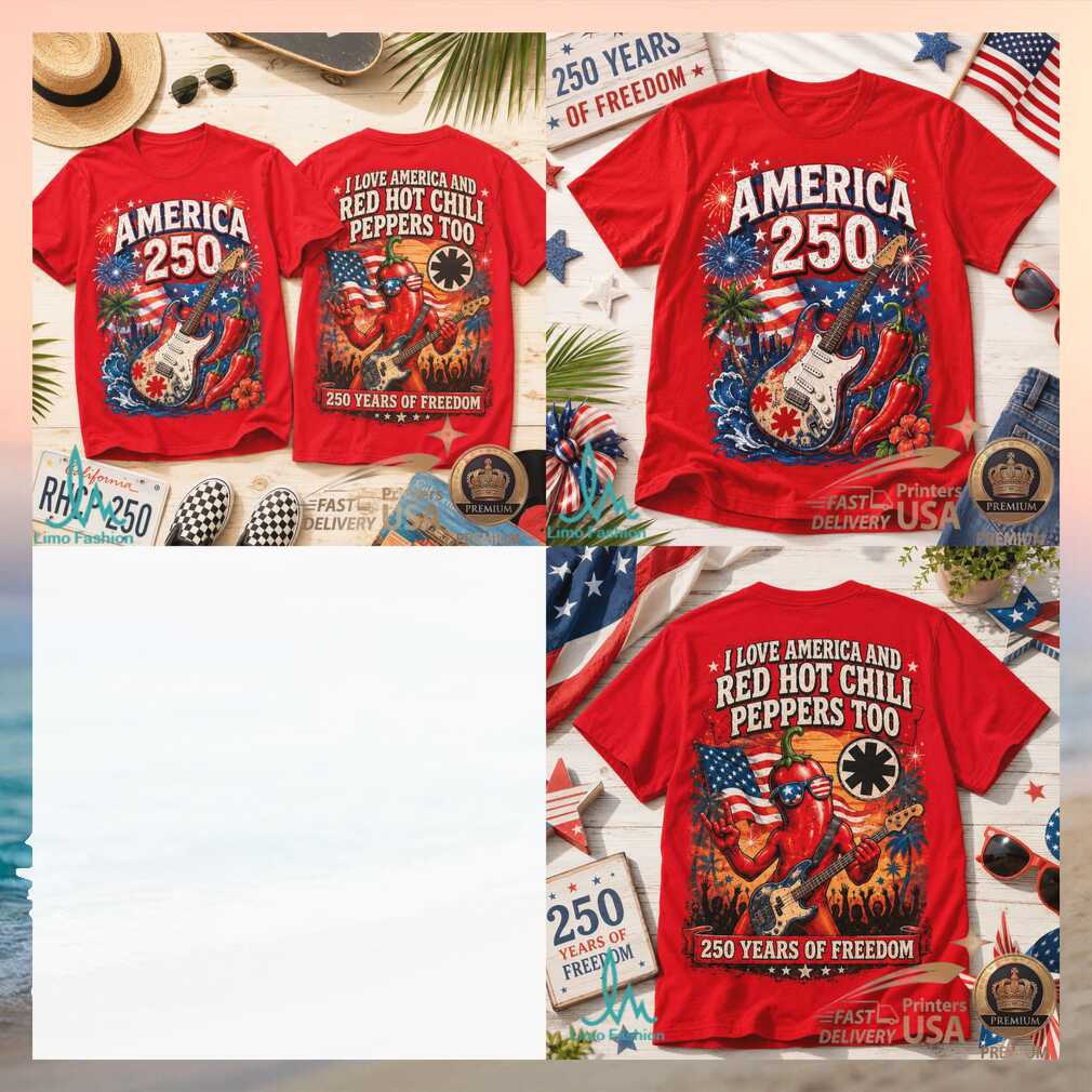 Red Hot Chili Peppers America 250 Years Of Freedom Guitar Shirt - Limotees LLC