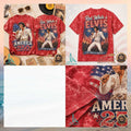 Red White And Elvis Presley America 250 Patriotic Vintage Shirt - Limotees LLC