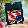 Republicans Own January 6th Upside Down Distress Flag T Shirt - Limotees LLC