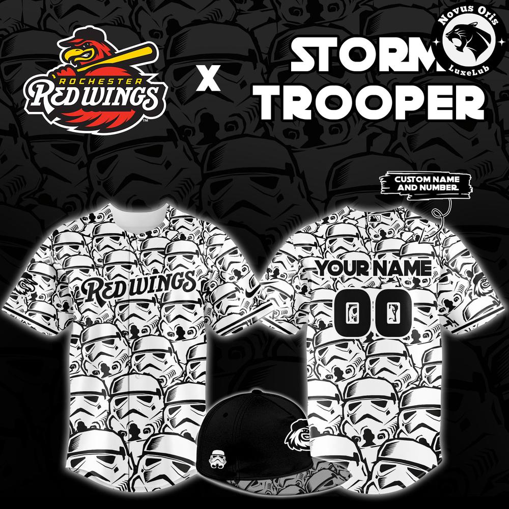 Rochester Red Wings x Star Wars Stormtrooper Custom Baseball Jersey