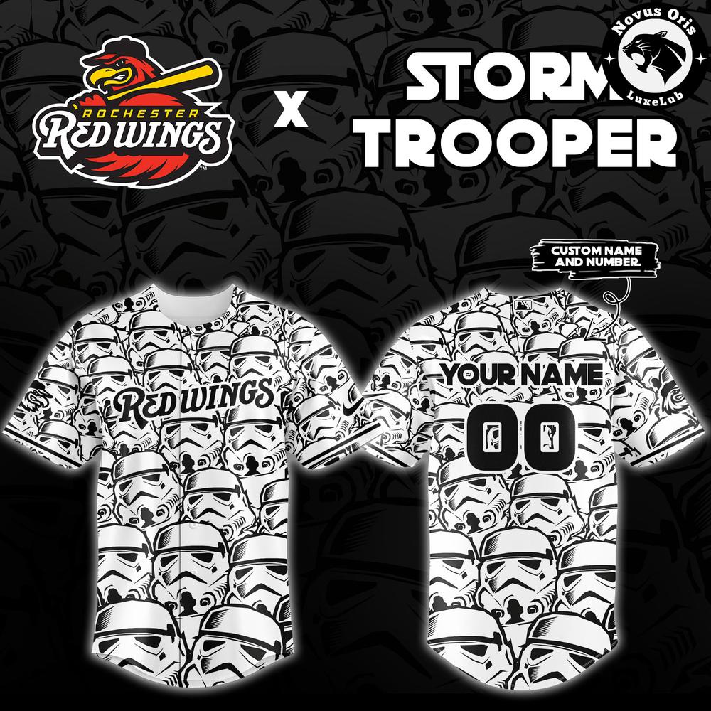 Rochester Red Wings x Star Wars Stormtrooper Custom Baseball Jersey