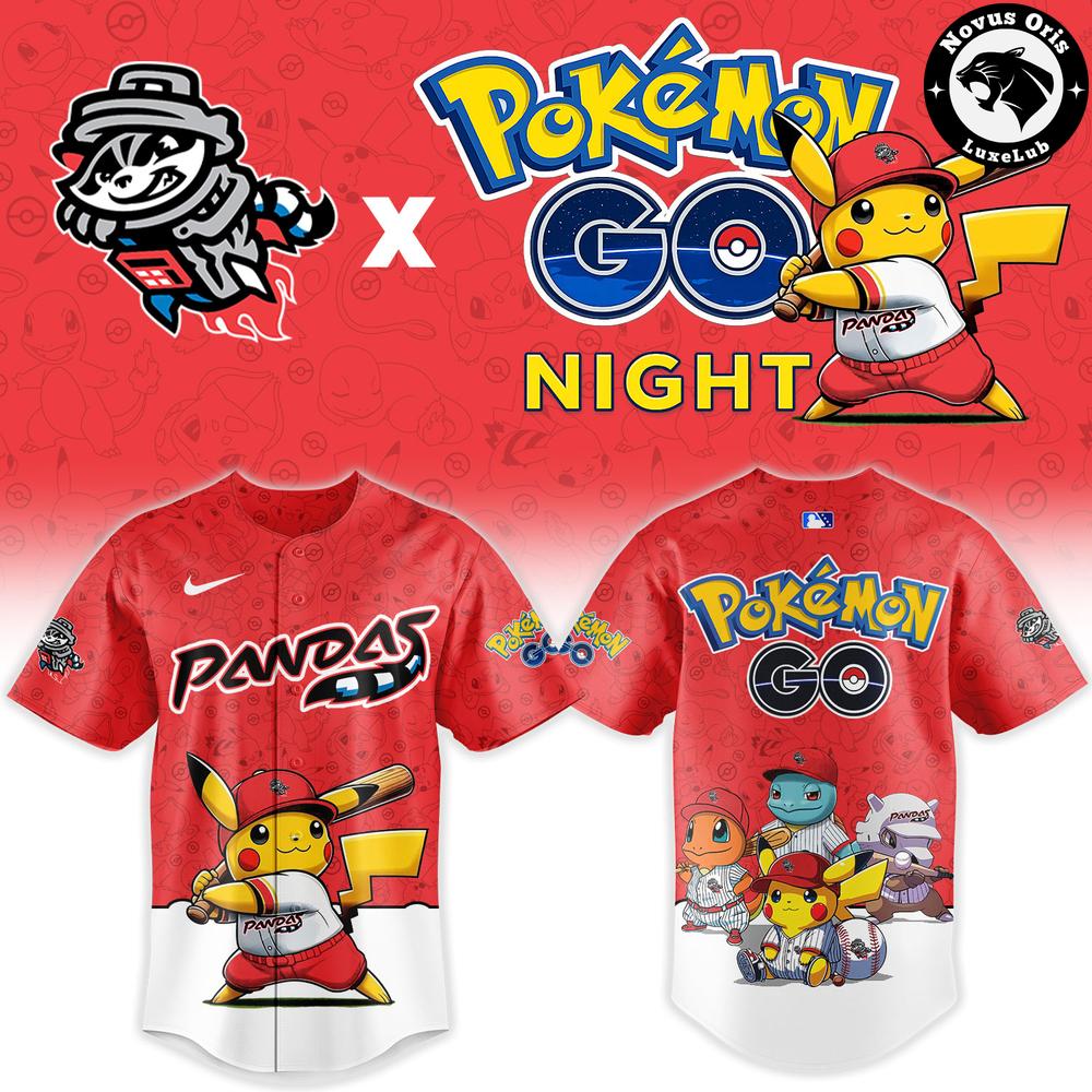 Rocket City Trash Pandas x Pokemon GO Night Limited Edition Baseball Jersey