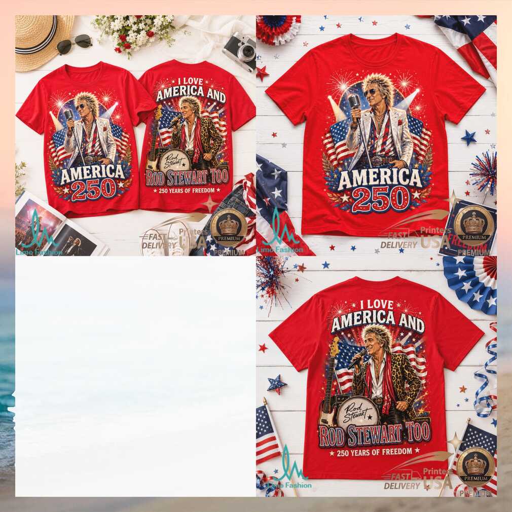 Rod Stewart America 250 Years Of Freedom Rock Legend Graphic Shirt - Limotees LLC
