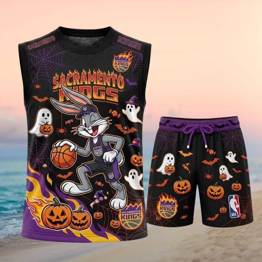 Sacramento Kings Bugs Bunny Halloween Spooky Basketball Shirt