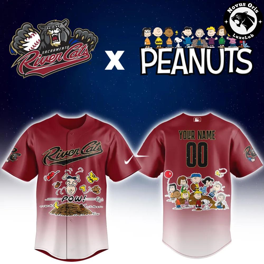 Sacramento River Cats x Peanuts Night Limited Edition Baseball Jersey