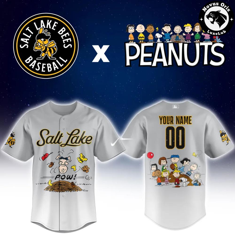 Salt Lake Bees x Peanuts Night Limited Edition Baseball Jersey