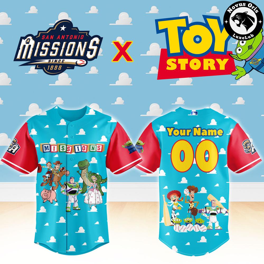 San Antonio Missions x Toy Story Night Personalized Woody Buzz Lightyear Jersey