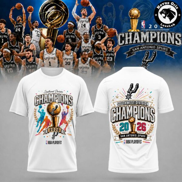 San Antonio Spurs 2026 Southwest Division Champions Limited T Shirt