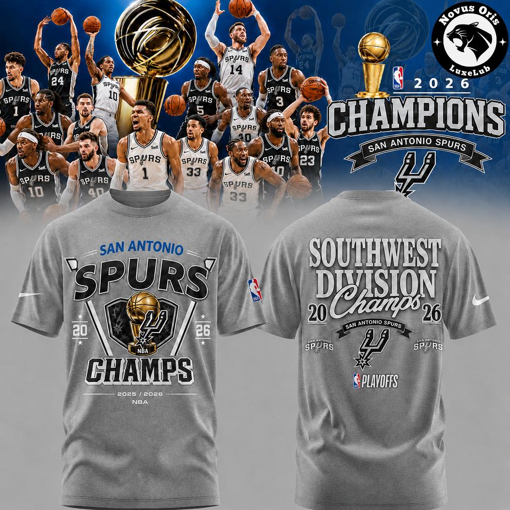 San Antonio Spurs 2026 Southwest Division Champions Limited T Shirt