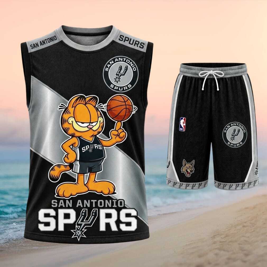 San Antonio Spurs Garfield Basketball Shirt