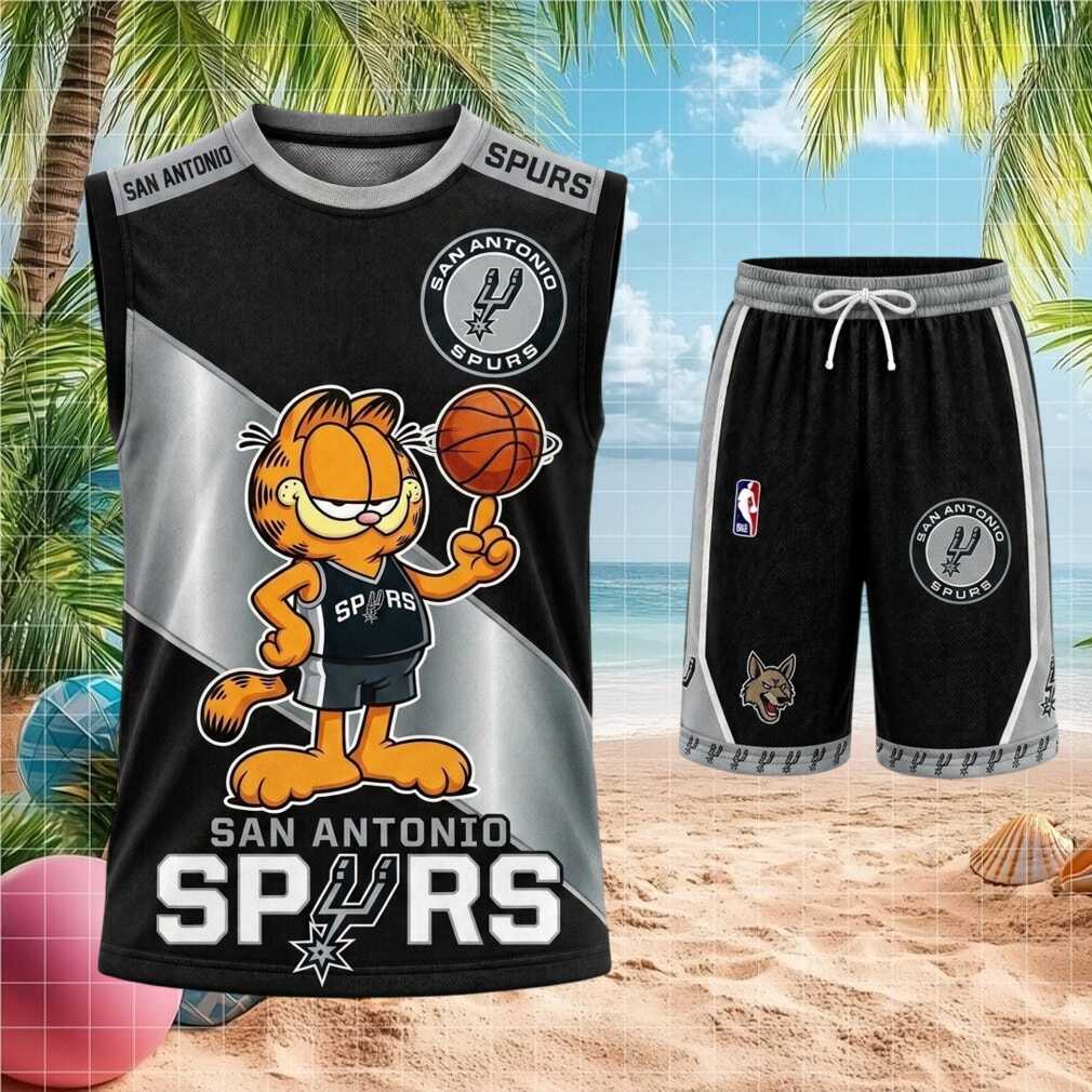 San Antonio Spurs Garfield Basketball Shirt