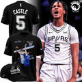 San Antonio Spurs Stephon Castle Action Graphic T-Shirt