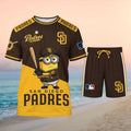 San Diego Padres Minions Baseball Batter Sports Shorts Shirt