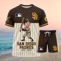 San Diego Padres Mr Bean Baseball Graphic Shorts Shirt