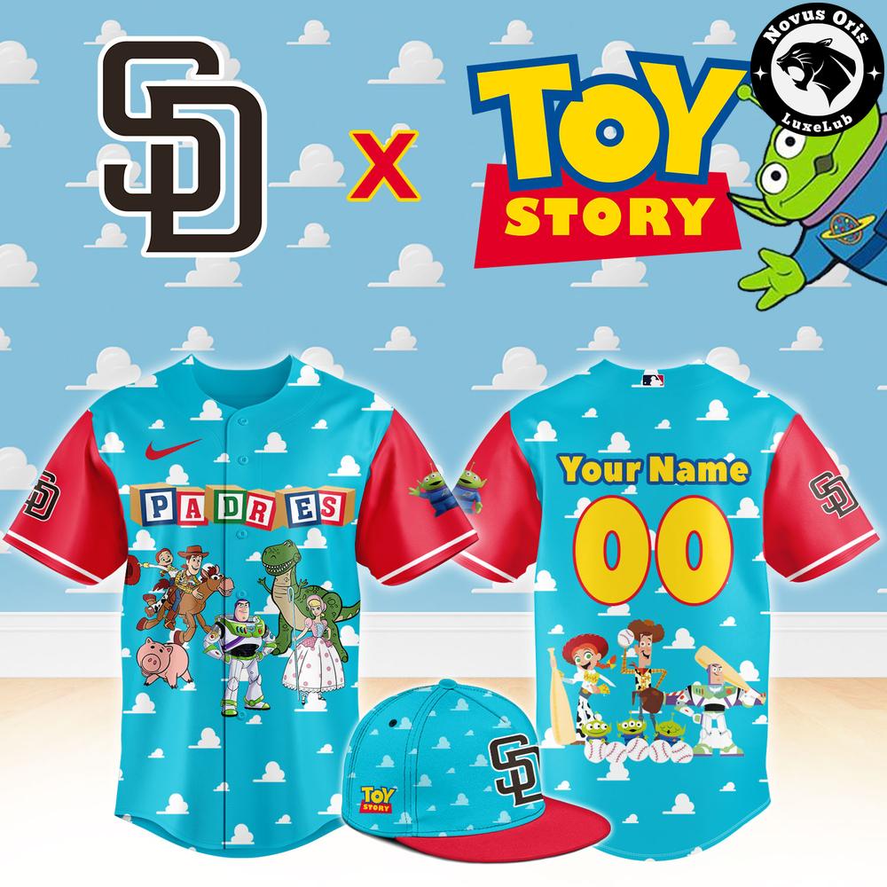 San Diego Padres x Toy Story Night Woody Buzz Lightyear Custom Baseball Jersey