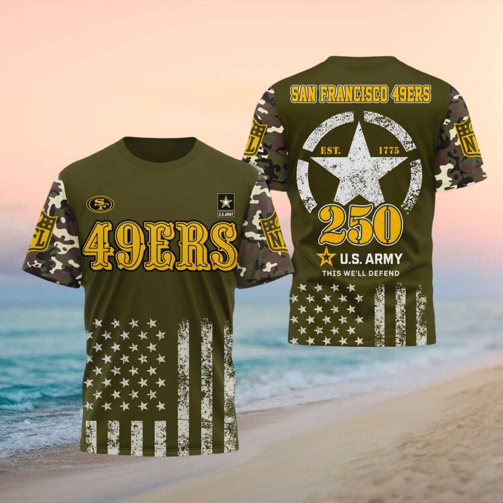 San Francisco 49ers Army Military 2026 Retro Fans Men Women Shirt