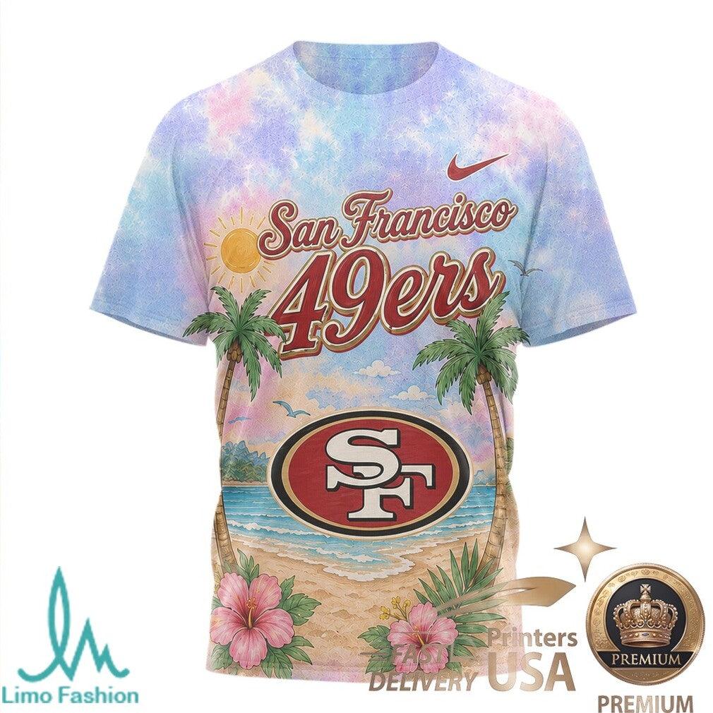 San Francisco 49ers Beach Tropical Parrot Summer Men's T Shirt - Limotees LLC