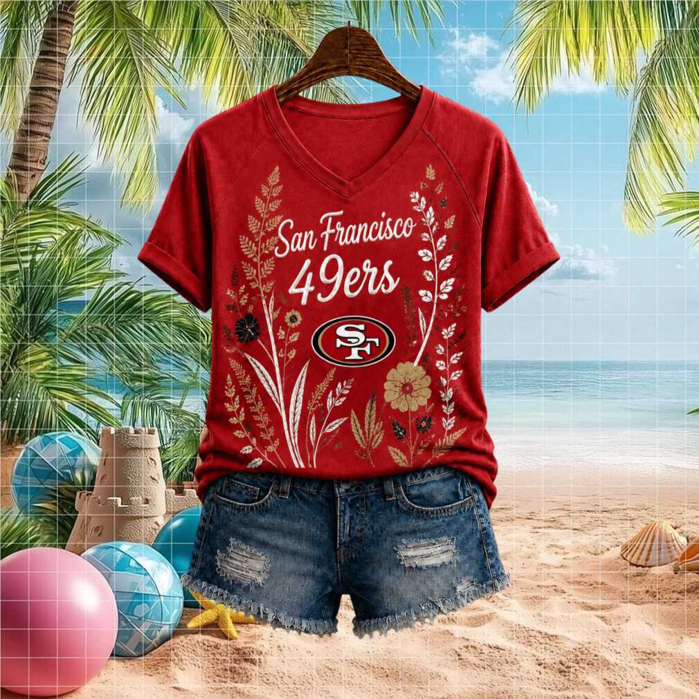 San Francisco 49ers Floral Boho Women's Shirt