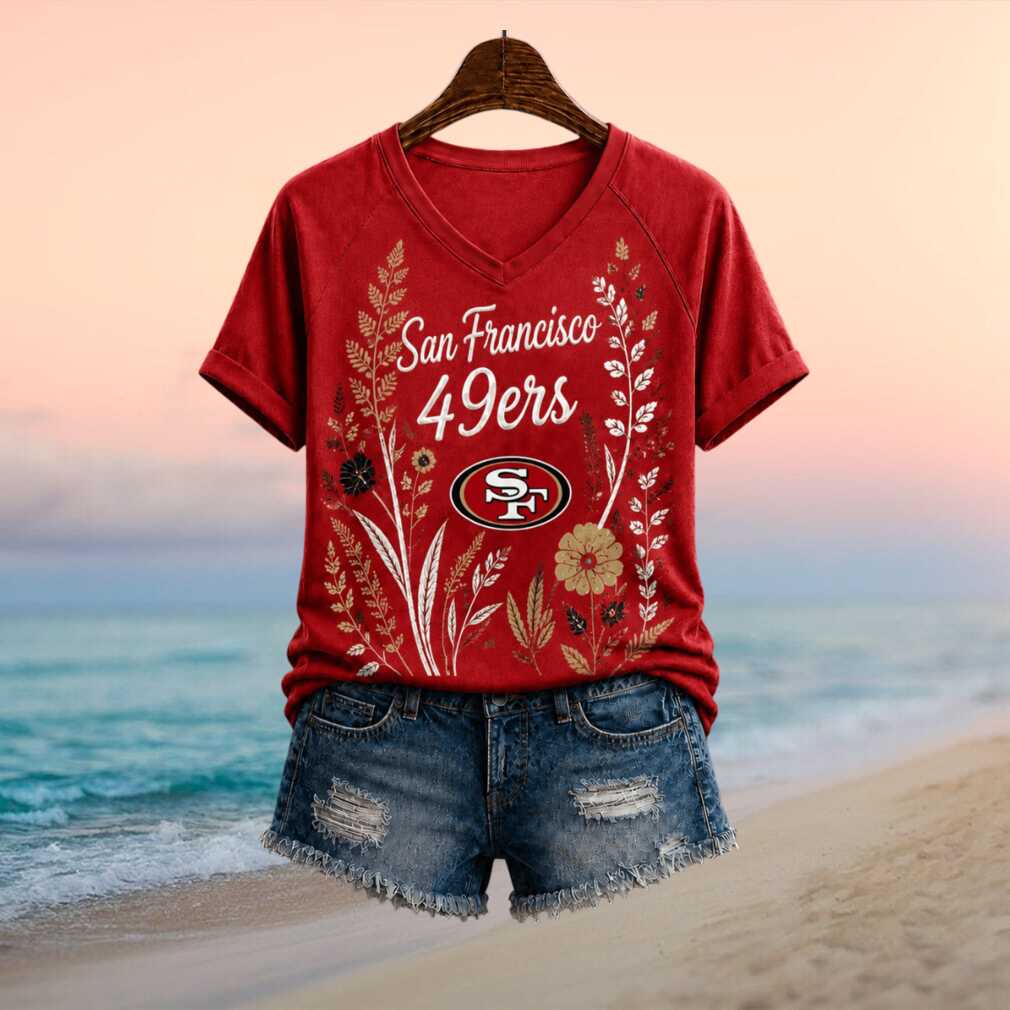 San Francisco 49ers Floral Boho Women's Shirt