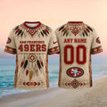 San Francisco 49ers Native American Pattern Personalized Name Shirt