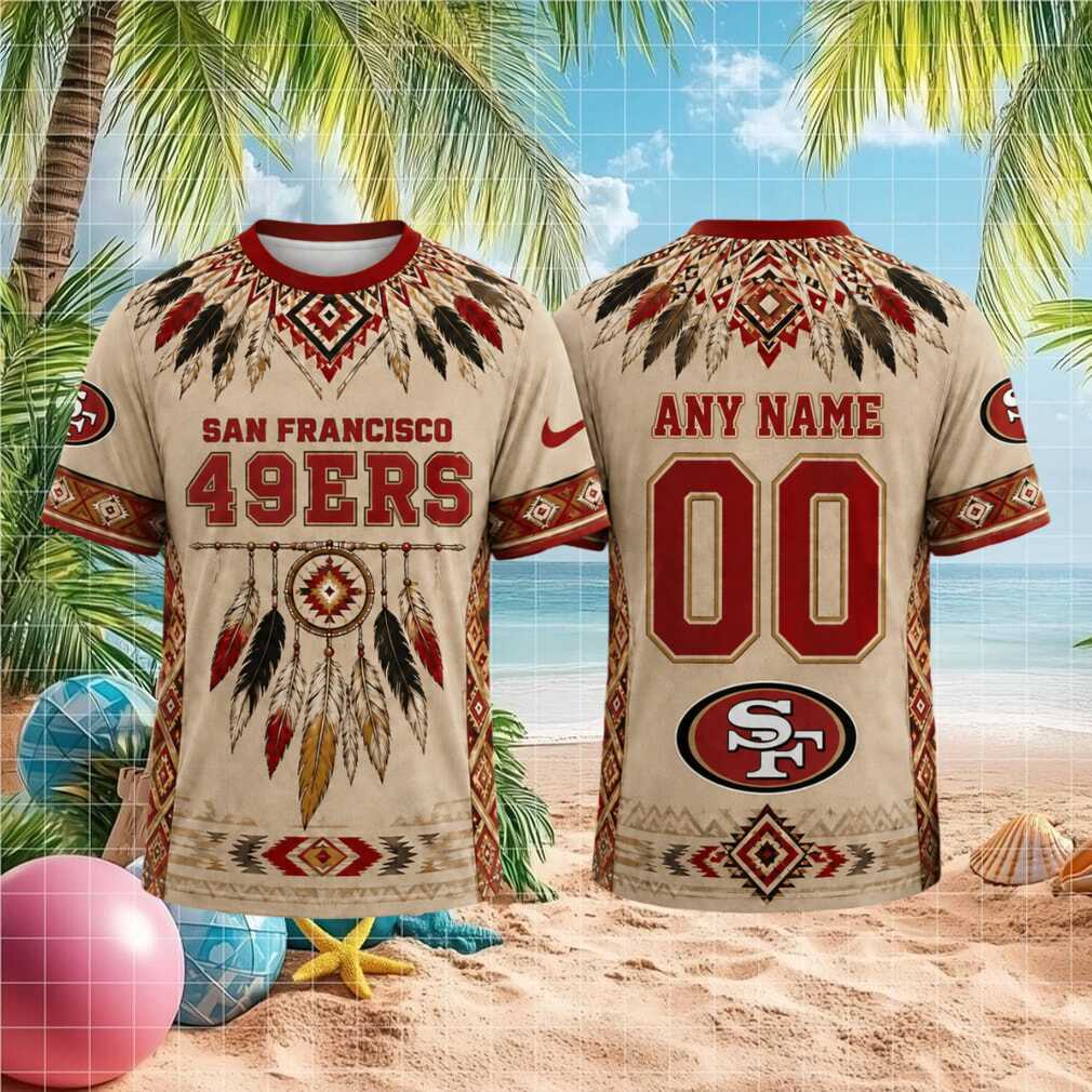San Francisco 49ers Native American Pattern Personalized Name Shirt