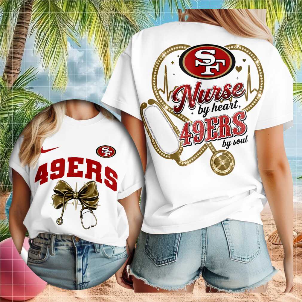 San Francisco 49ers Nurse By Heart Soul Stethoscope Graphic Shirt
