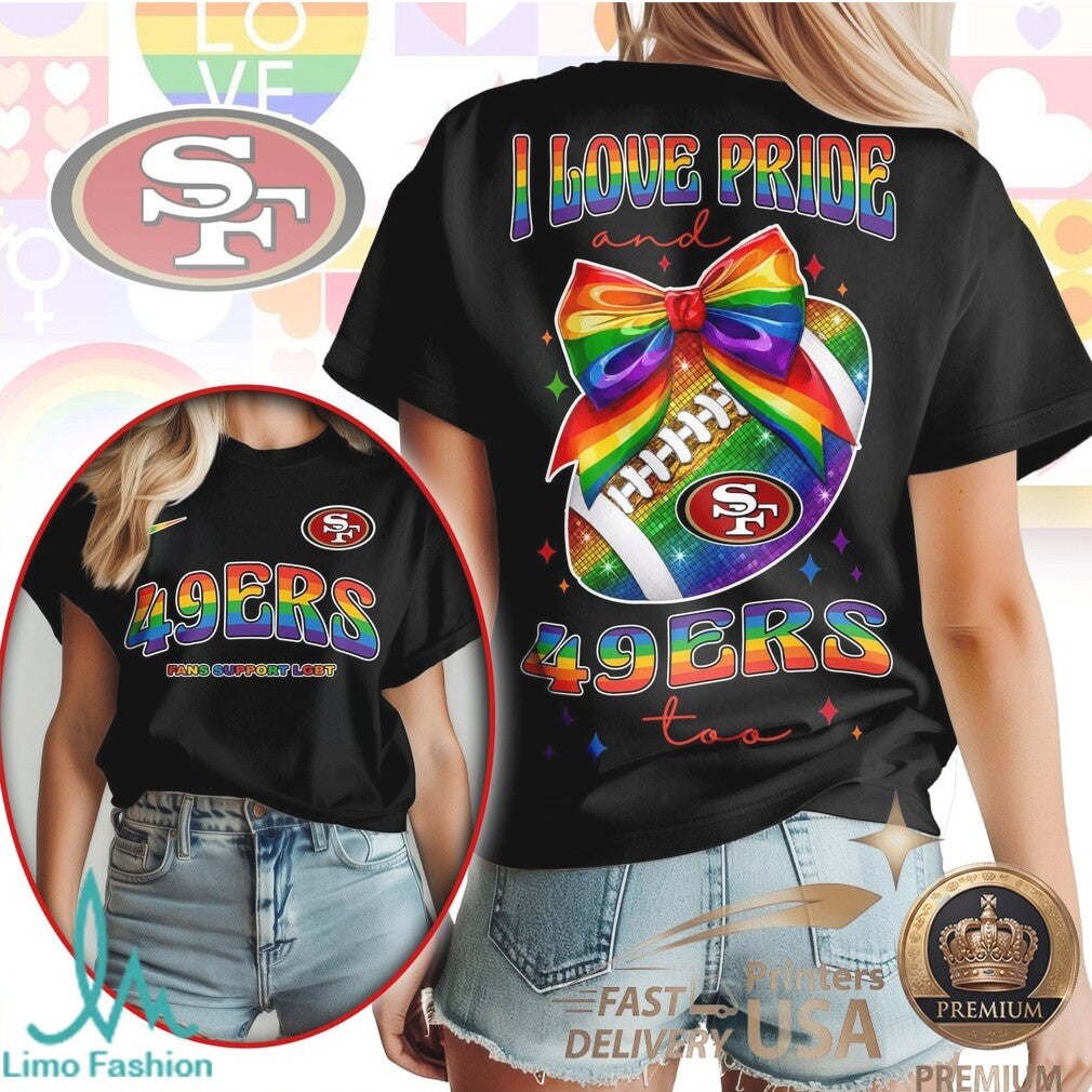 San Francisco 49ers Pride Rainbow Football LGBT Fan T Shirt - Limotees LLC