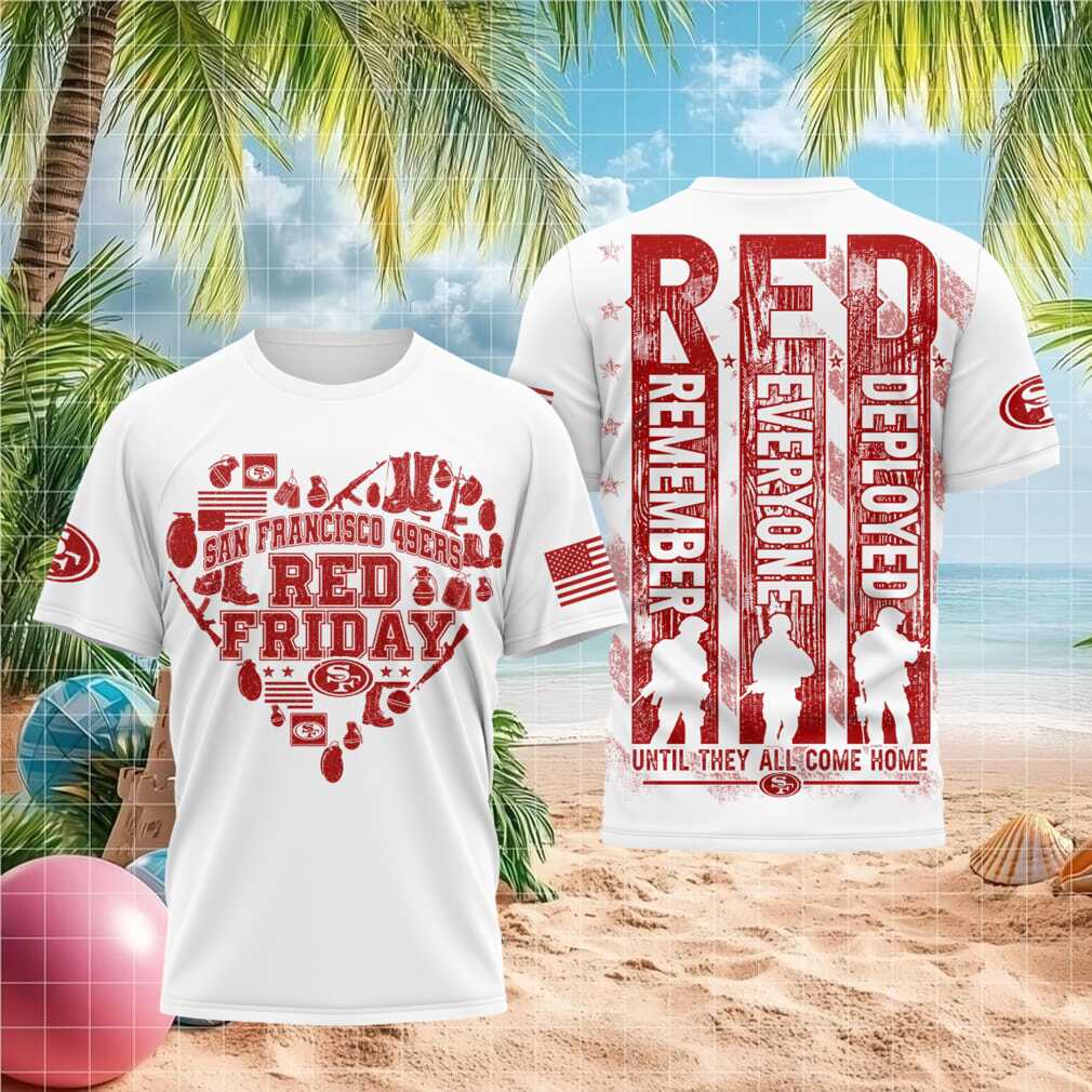 San Francisco 49ers Red Friday Military Support Shirt