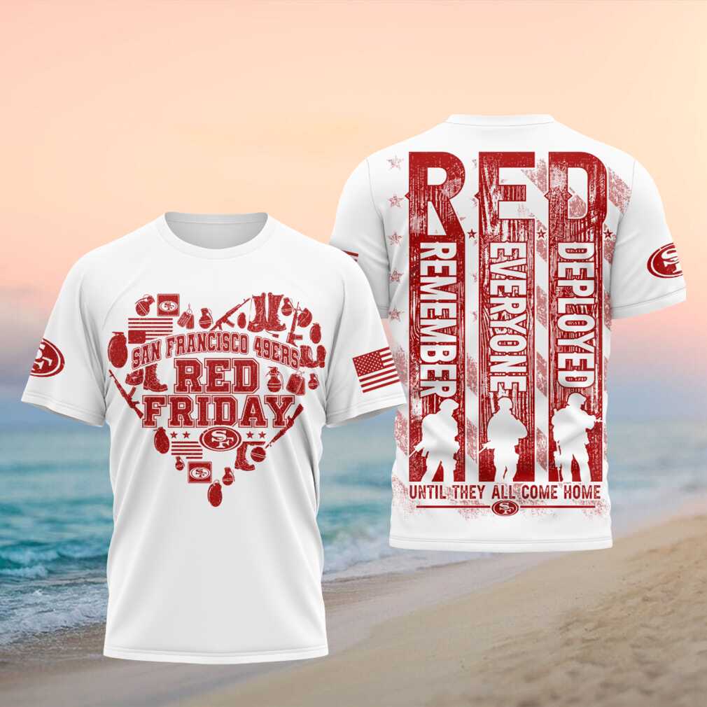 San Francisco 49ers Red Friday Military Support Shirt