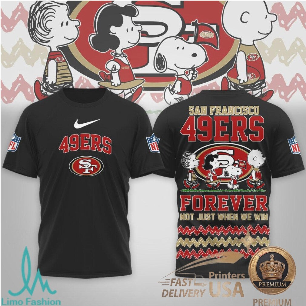 San Francisco 49ers Snoopy Peanuts Forever Fans T Shirt - Limotees LLC