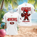 San Francisco 49ers Spiderman Custom Name Football T Shirt