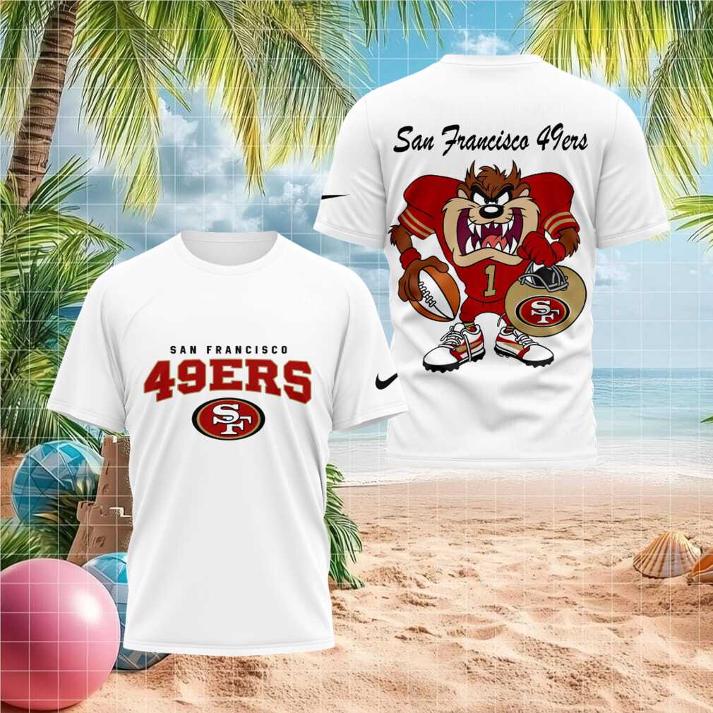 San Francisco 49ers Taz Football Mascot Sports Fan T Shirt