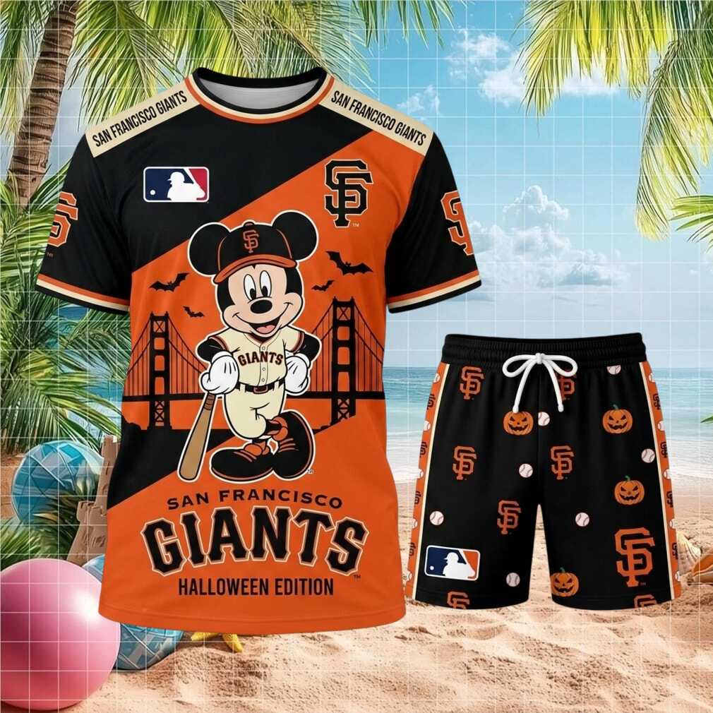 San Francisco Giants Mickey Mouse Halloween Bridge Baseball Shirt