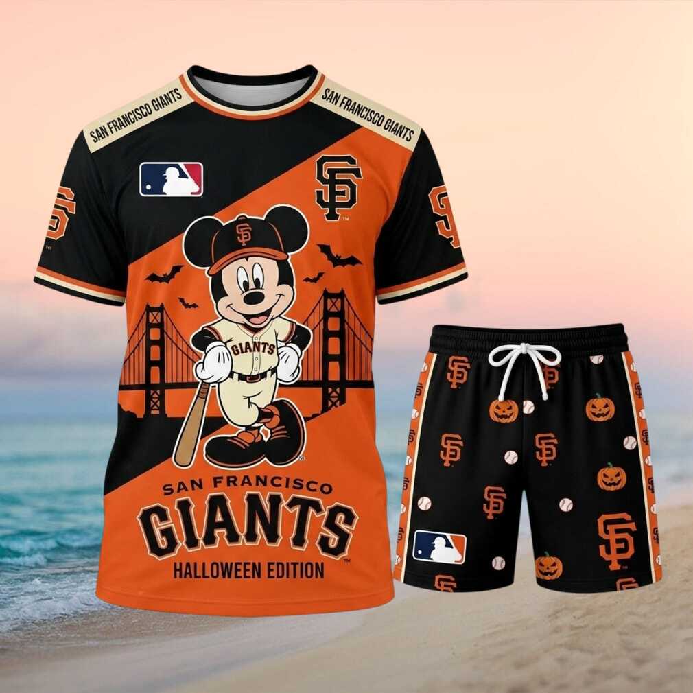 San Francisco Giants Mickey Mouse Halloween Bridge Baseball Shirt