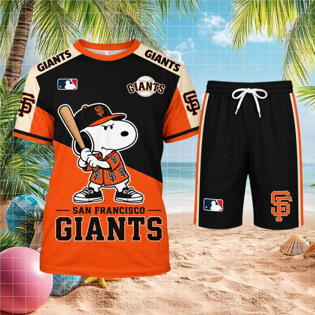 San Francisco Giants Snoopy Baseball Cartoon Character Shirt