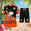 San Francisco Giants Snoopy Baseball Cartoon Character Shirt